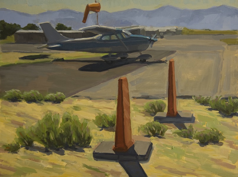 Cessna with Windsock - Oil