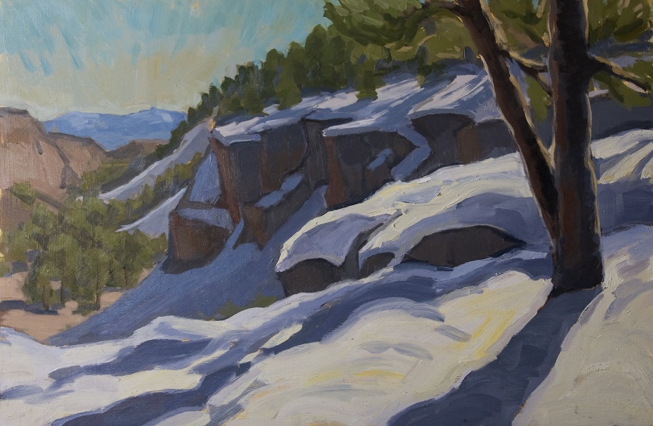 Snow, Pueblo Canyon - Oil